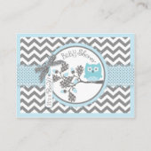 Chevron Blue Owl Lire Une Carte De Livre (Dos)