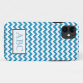 Chevron Blue & White iPhone 5 Coque (Dos (Horizontal))