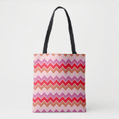 Chevron Bold Colorful Pattern-Canvas tas (Voorkant)