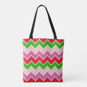 Chevron Bold Colorful Pattern Texture Draagtas (Achterkant)