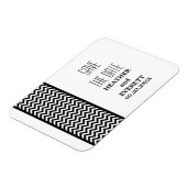 Chevron Border Save the Date Magnet, Ebony Magneet (Linkerzijde)