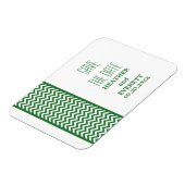 Chevron Border Save the Date Magnet, Green Magneet (Linkerzijde)