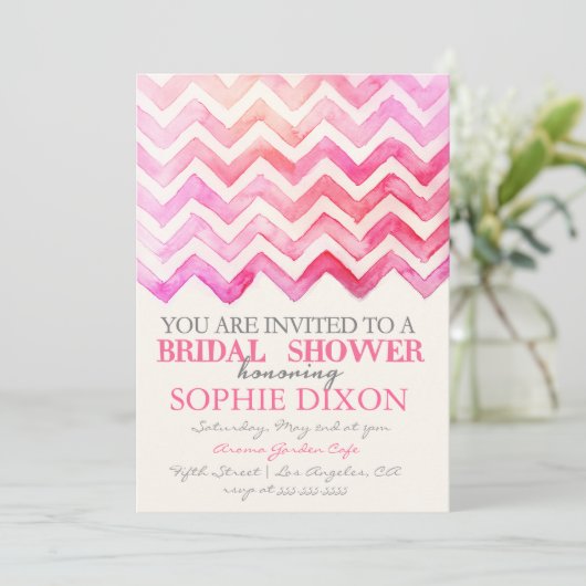 Chevron Bridal Shower Kaart (Staand voorkant)