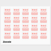 Chevron bruiloft gunst Stickers (Vel)