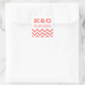 Chevron bruiloft gunst Stickers (Tas)