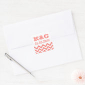 Chevron bruiloft gunst Stickers (Envelop)