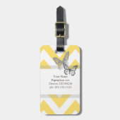 Chevron Butterflies Bagagelabel (Voorkant verticaal)