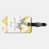 Chevron Butterflies Bagagelabel (Achterkant horizontaal)