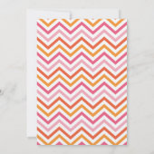 Chevron Carriage Baby shower Invitation  | Meisje Kaart (Achterkant)