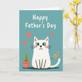 Chevron Carte d'amour pour chaton mignon (Fleur jaune)
