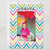 Chevron Cheer Party Invitation Kaart (Achterkant)