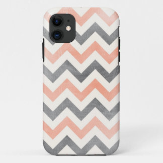 Chevron coral grijs geometrische iPhone 5 hoesje