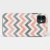 Chevron coral gris géométrique iPhone 5 coque (Dos (Horizontal))