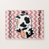 Chevron Cow Puzzle Legpuzzel (Horizontaal)