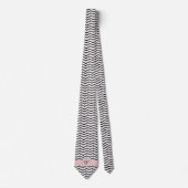 Chevron Cravate noir blanc et blanc (Devant)