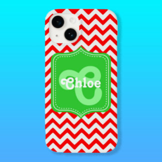 Chevron Custom Monogram Chloe Case-Mate iPhone 14 Hoesje