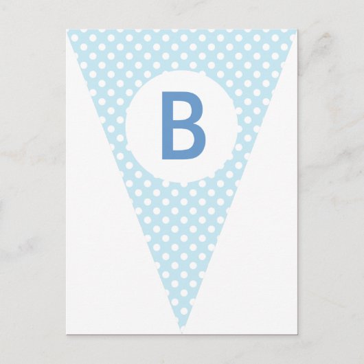 Chevron & Dot Party Flag Bunting Banner Post Card Briefkaart (Voorkant)