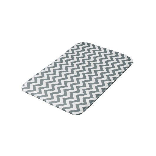 Chevron Dull Silver Badmat (Gekanteld)