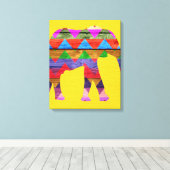 Chevron Elephant Pattern Canvas Afdruk (Insitu (Houten vloer))