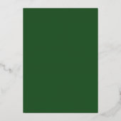 Chevron Emerald Green Gold Folie Uitnodiging voor  (Achterkant)