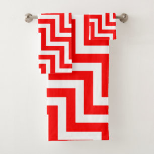 Chevron en diagonale rouge et blanc