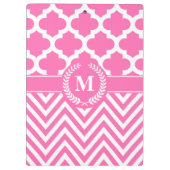 Chevron en Quatrefoil Klembord (Achterkant)