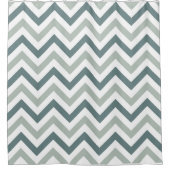 Chevron en rideau de douche gris et blanc (Devant)