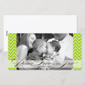 Chevron en Script Holiday Photo Card Feestdagenkaart (Voorkant / Achterkant)