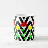 Chevron et fleurs Mug Floral moderne (Centre)