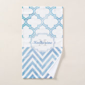 Chevron et Quatrefoil (Serviette à main)