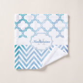 Chevron et Quatrefoil (Gant de toilette)