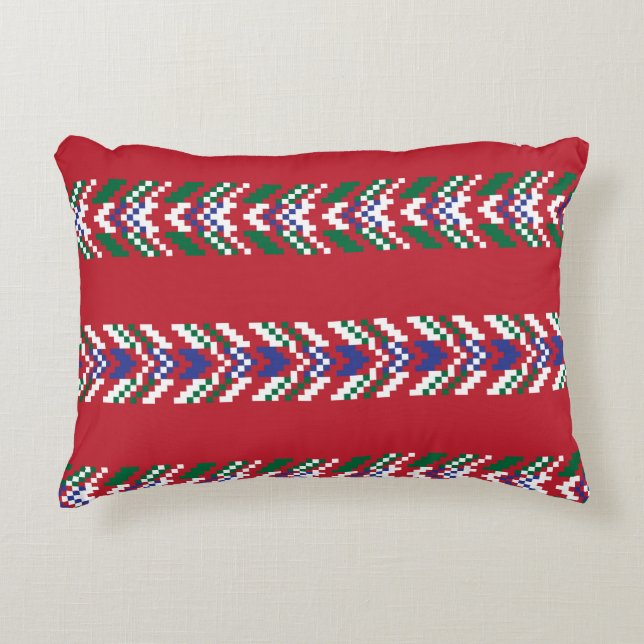 Chevron fair isle naadloze patroondesignallover; accent kussen (Voorkant)