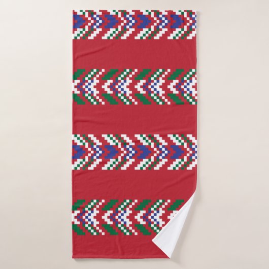 Chevron fair isle seamless pattern designallover,  (Serviette de bain)