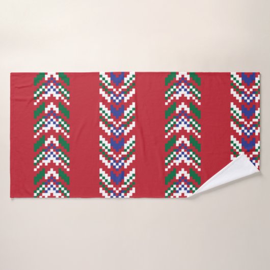 Chevron fair isle seamless pattern designallover,  (Serviette de bain)