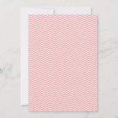 Chevron Faire-part de mariage rose moderne (Dos)