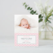 CHEVRON Faire-part de naissance moderne (Debout devant)