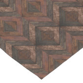 Chevron Faux Dark Grain Wood Pattern Lange Tafelloper (Hoek)