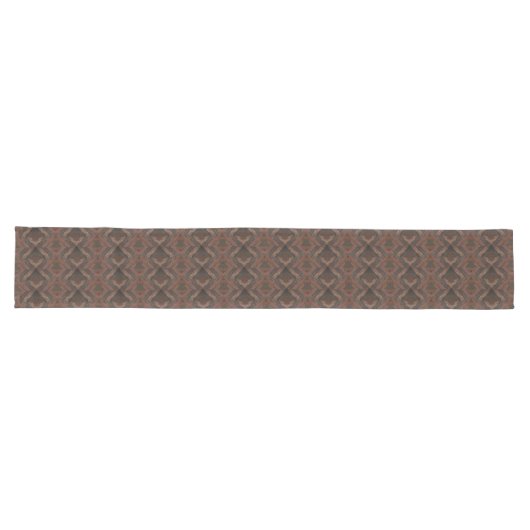 Chevron Faux Dark Grain Wood Pattern Lange Tafelloper (Horizontaal)
