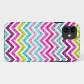 Chevron Faux Glitter Rainbow Coloful Girly Bling Case-Mate iPhone Case (Achterkant (horizontaal))