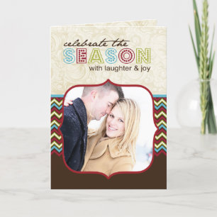 Chevron Foto Kerst Kaart