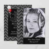 Chevron Foto Lijst voor Afstuderen Uitnodiging (Voorkant / Achterkant)