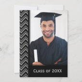 Chevron Frame With Graduation Photo Kaart (Voorkant)