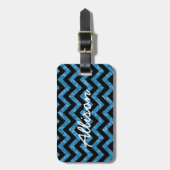 Chevron Glitter Kijk Bagagelabel (Voorkant verticaal)