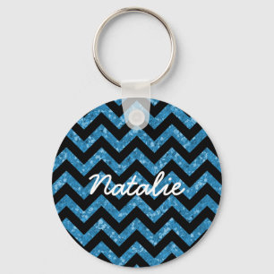 Chevron Glitter Kijk Sleutelhanger