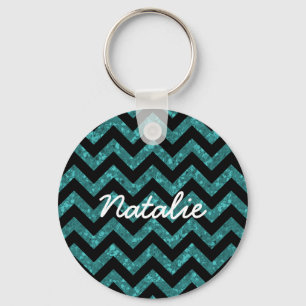 Chevron Glitter Kijk Sleutelhanger
