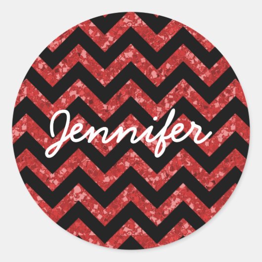 Chevron Glitter Kijk Stickers (Voorkant)