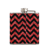 Chevron Glitter Let Flask Heupfles (Achterkant)