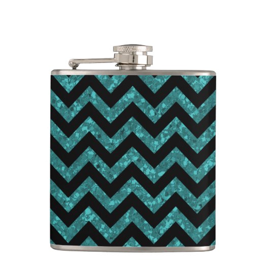 Chevron Glitter Let Flask Heupfles (Voorkant)