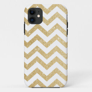 Chevron Gold Faux Glitter iPhone 5/5S Hoesje