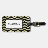 Chevron Gold Mrs Bagagelabel (Voorkant horizontaal)